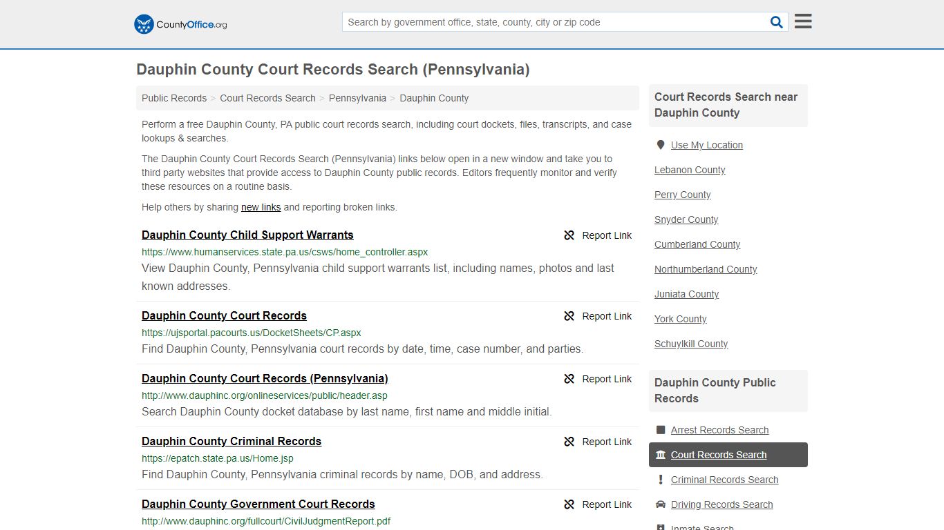 Court Records Search - Dauphin County, PA (Adoptions ...